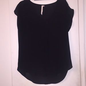 Black short sleeve blouse